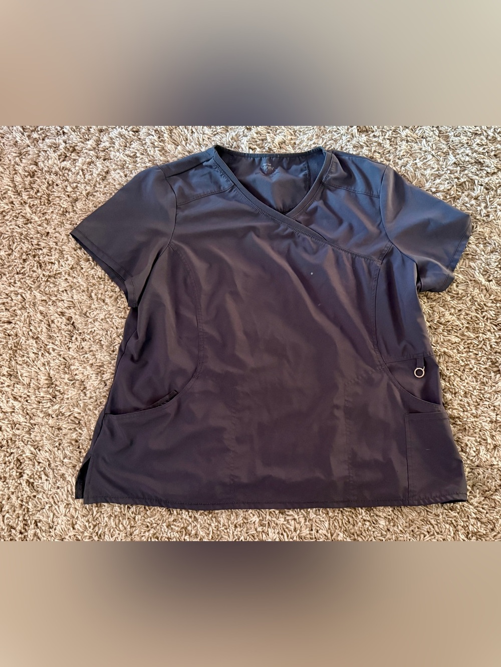 Cherokee V-Neck Scrub Top - Dark Grey